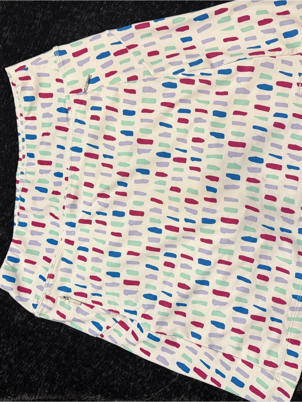 Cutter & Buck White Multi-Color Dot Print Skort
